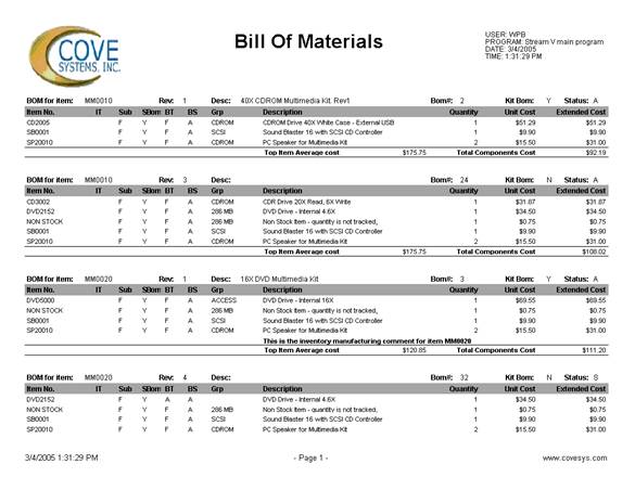 Description: bill_of_materials